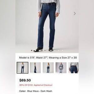 Women’s boot cut Levi Jeans